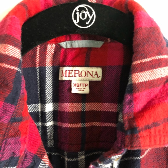 Red Plaid Flannel Shirt - Picture 4 of 4